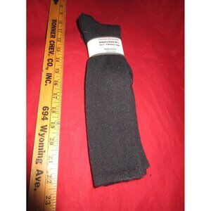 2 Pair Womens Medium Pocono 25% Angora Knee High Warm Sock 6-9 Black USA